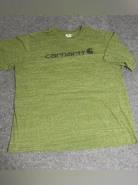 Carhartt Loose Fit Heavyweight T-Shirt Heather Basil Green Logo Big & Tall 3XL
